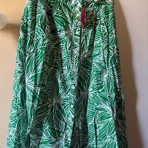Tabitha Green Leaf Print Midi Skirt